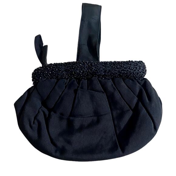 Handbags - Evening Purse Handle Bag 6-8 Inches Black Zip Center Formal Holiday Party